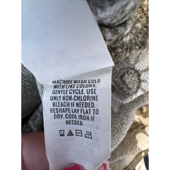 Aerie Paisley Print Smocked Tiered Ruffle Pull On Mini Skirt Size Medium - Picture 9 of 9